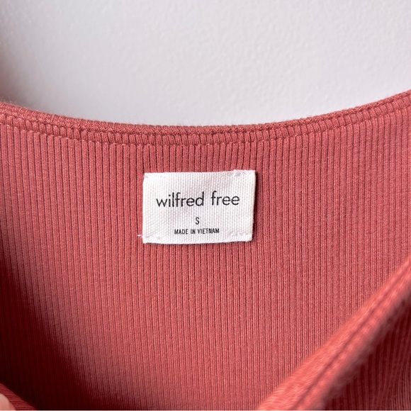 WILFRED Fortune Stretch Ribbed Mini Dress Clay - Picture 7 of 9